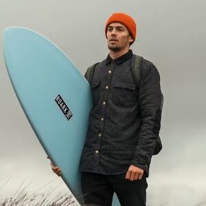 Roark Nordsman charcoal button shirt Small